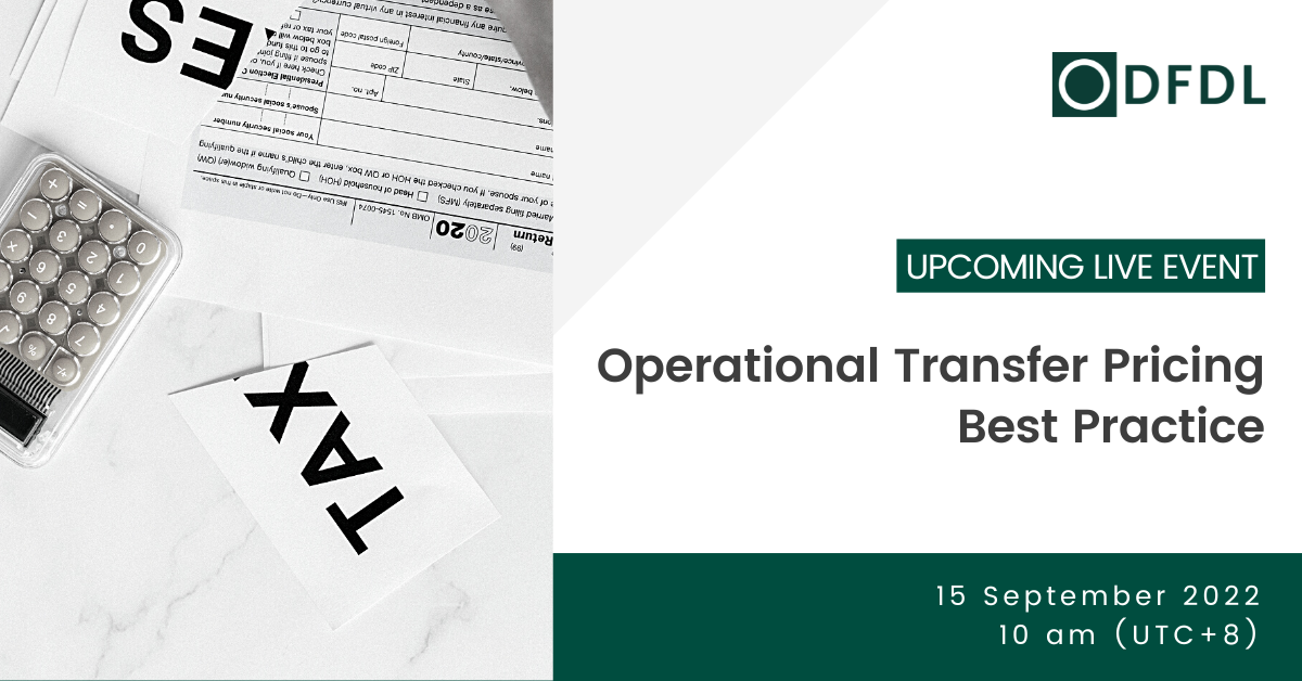 Operational Transfer Pricing Best Practice I 15 September 2022   Webinar Template 